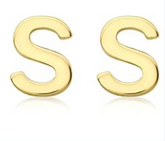 9K YG MINI INITIAL 'S' STUD E/R